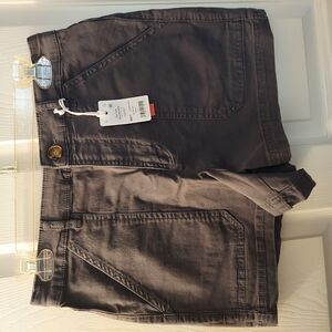 Dark Gray High-Waisted Shorts